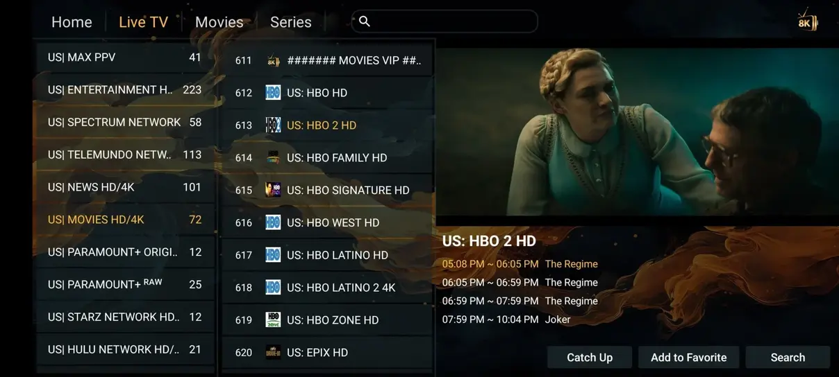 Iptvmiami application streaming interface dashboard preview 1