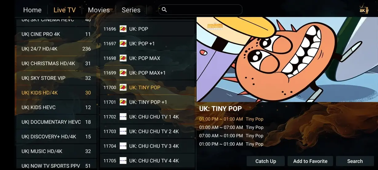 Iptvmiami application streaming interface dashboard preview 9