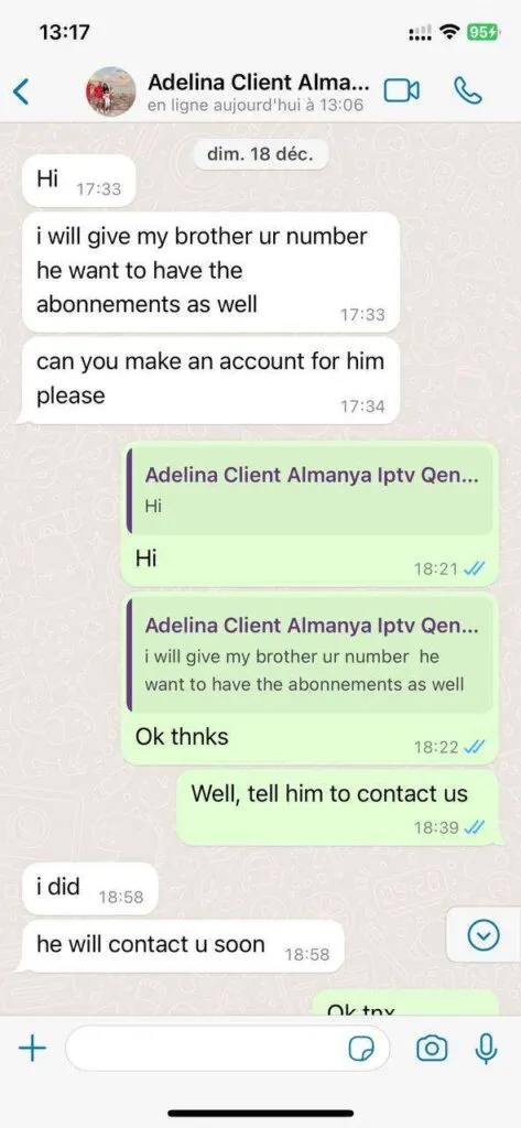 Real Iptvmiami customer chat satisfaction on WhatsApp 5